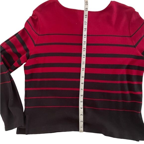 Talbots long sleeve black red sweater Size L - Picture 3 of 7